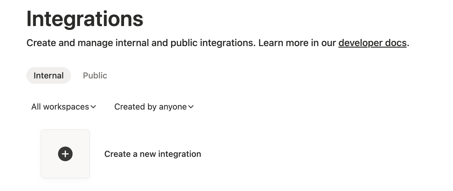 My Integrations Page